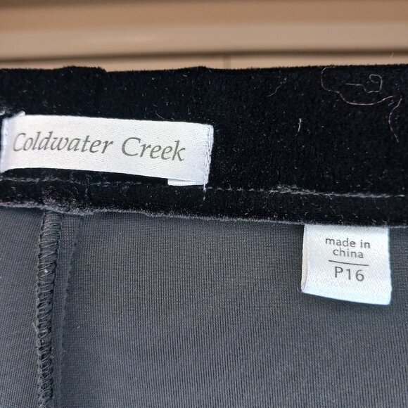 #256 3/$18 - Coldwater Creek Black Black Pants Size 16P - Picture 6 of 6